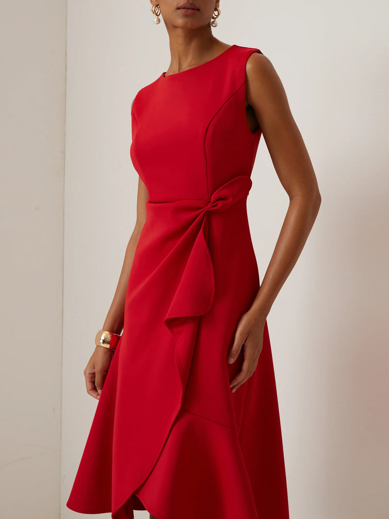 Vivienne Twist-Front Midi Dress | Women's Occasion Dress