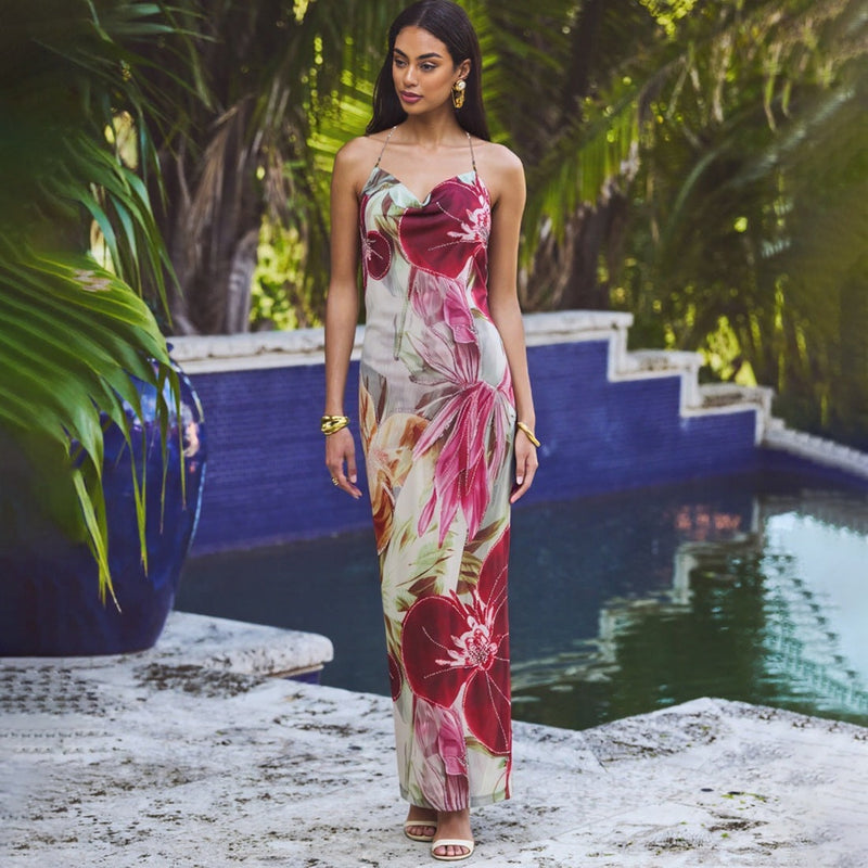 Delphine Floral Slip Maxi Dress | Women's Resort Dress