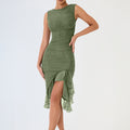 Fleur Ruched Midi Dress | Women's Cocktail Dress