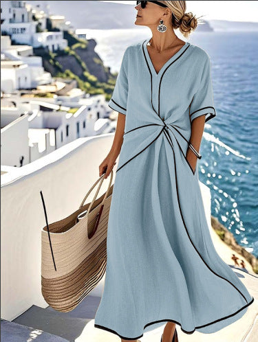 Josephine Twist-Front Midi Dress | Women's Resort Dress
