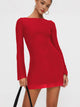 Sienna Boat-Neck Mini Dress | Women's Going-Out Dress