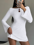 Sienna Boat-Neck Mini Dress | Women's Going-Out Dress