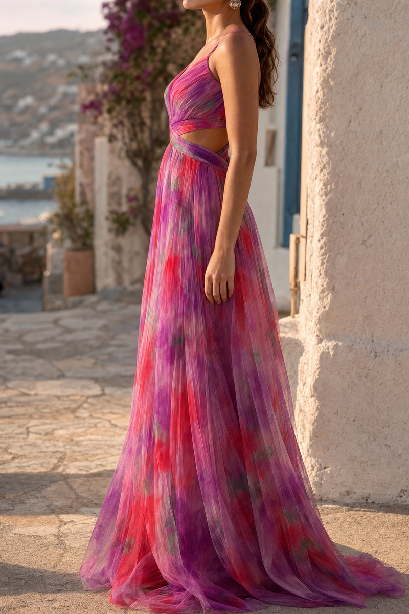 Rosalind Floral Tulle Maxi Dress | Women's Formal Dress