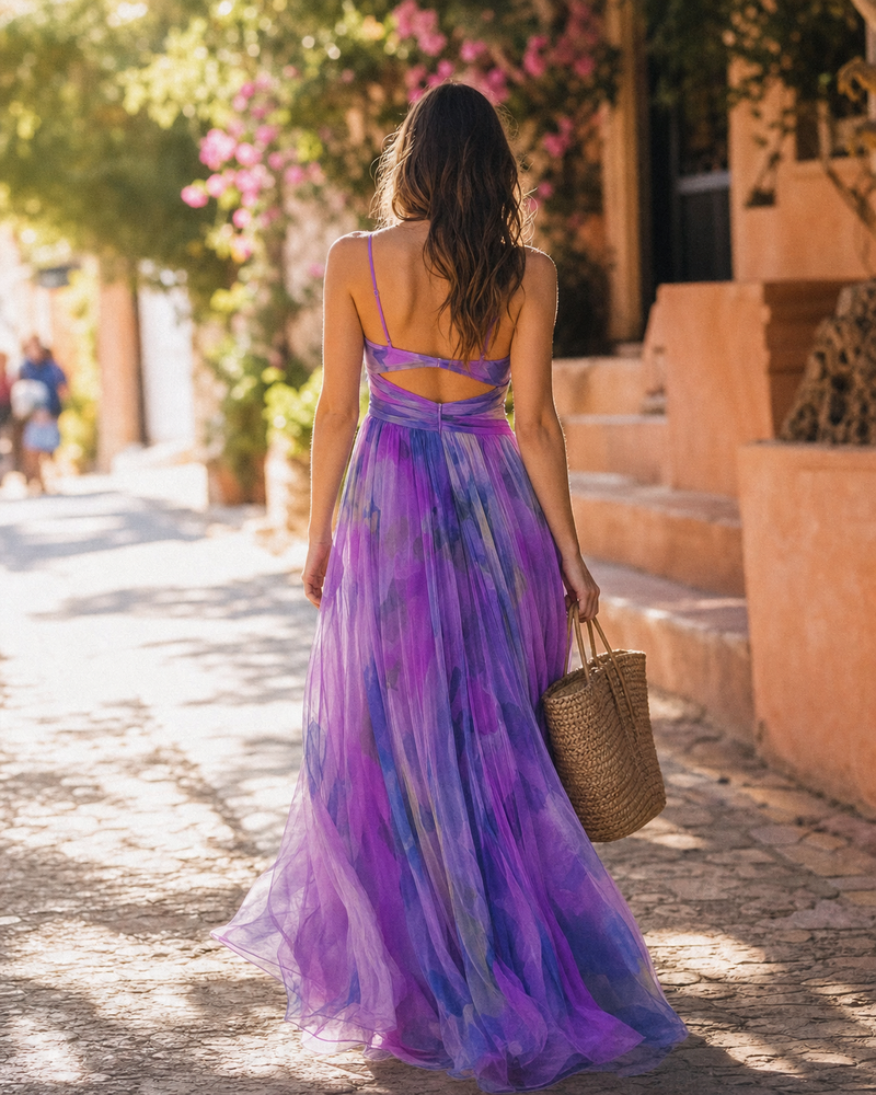 Rosalind Floral Tulle Maxi Dress | Women's Formal Dress