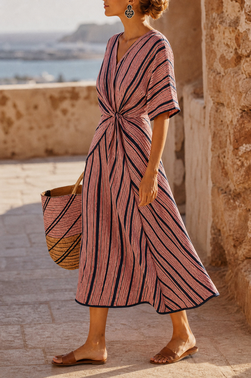 Josephine Twist-Front Midi Dress | Women's Resort Dress